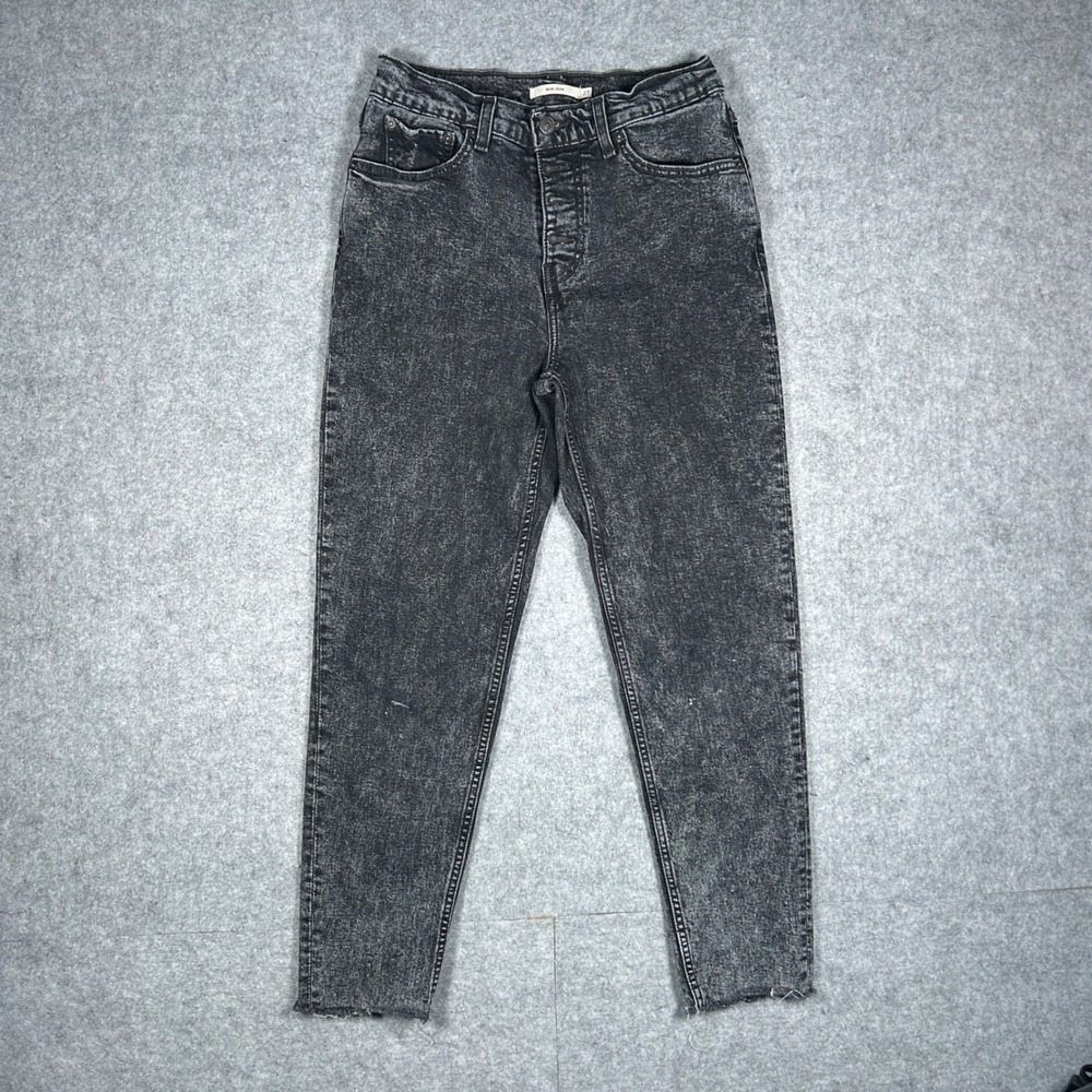 Levi's Denim jeans Mom Jean Women 27x26 Black Acid Wash High Rise Tapered